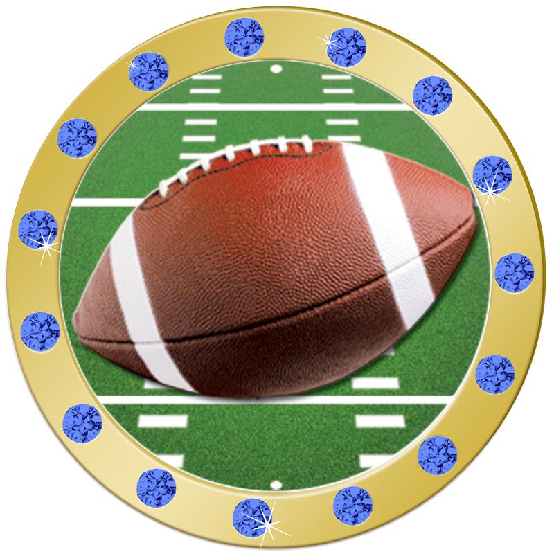 1.3"BLUE RHINESTONE INSERT PIN