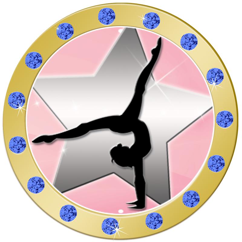 1.3"BLUE RHINESTONE INSERT PIN