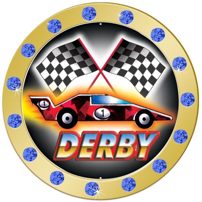 1.3"BLUE RHINESTONE INSERT PIN