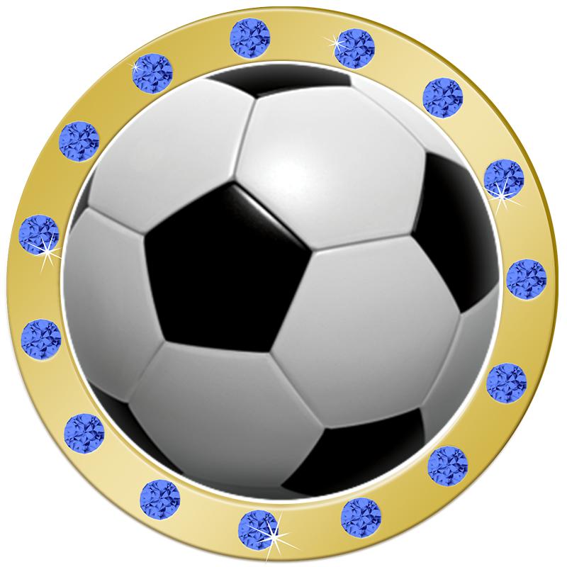 1.3"BLUE RHINESTONE INSERT PIN