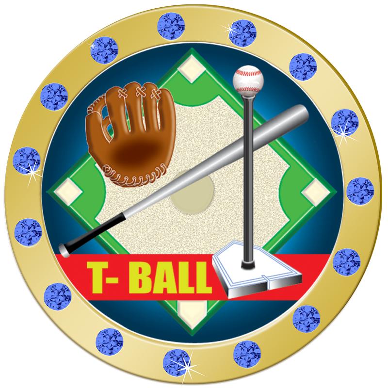 1.3"BLUE RHINESTONE INSERT PIN