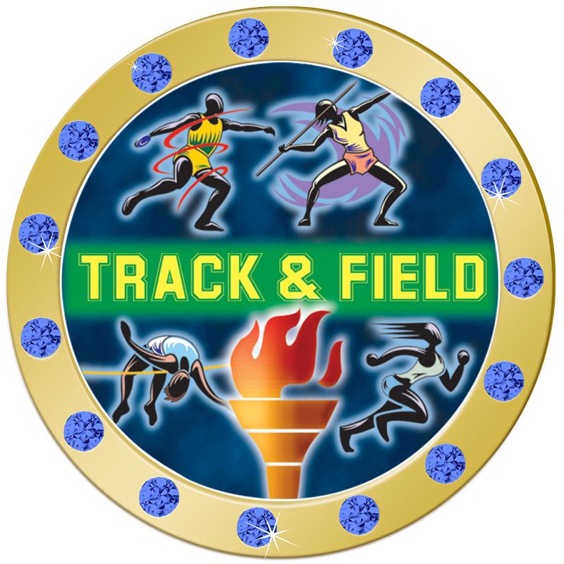 1.3"BLUE RHINESTONE INSERT PIN