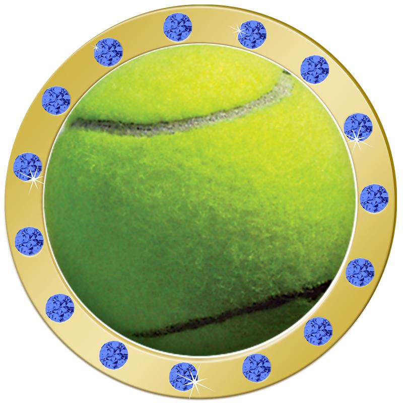 1.3"BLUE RHINESTONE INSERT PIN