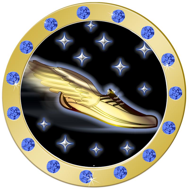 1.3"BLUE RHINESTONE INSERT PIN