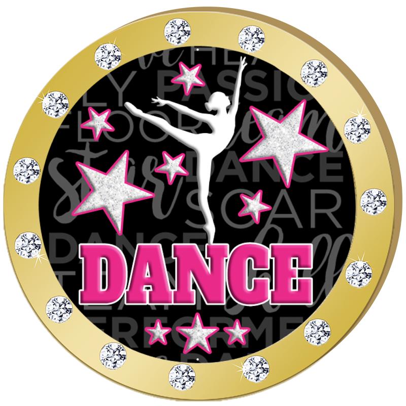 1.3"GOLD RHINESTONE INSERT PIN