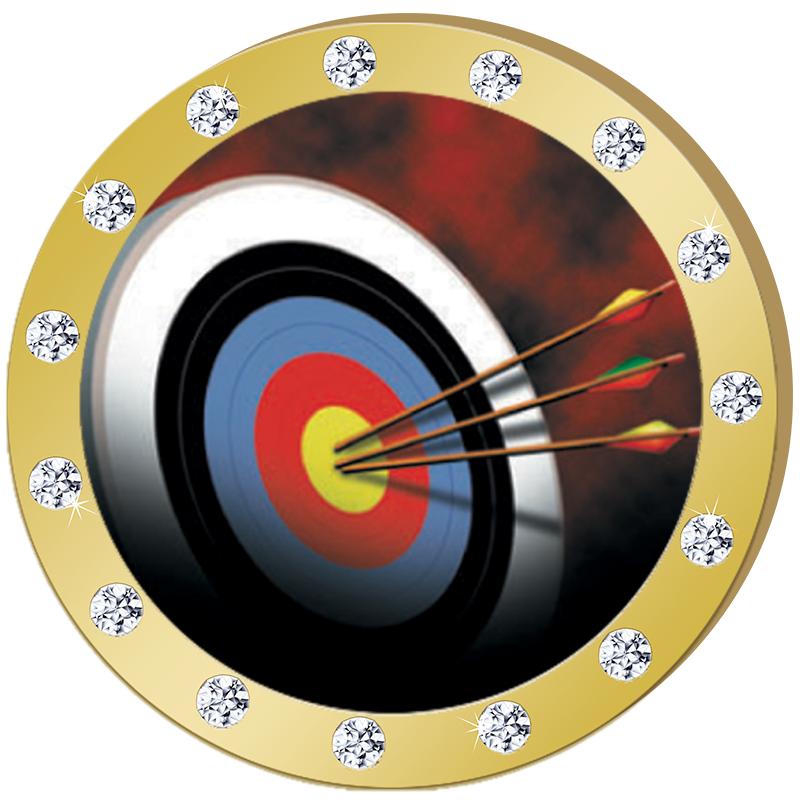 1.3"GOLD RHINESTONE INSERT PIN