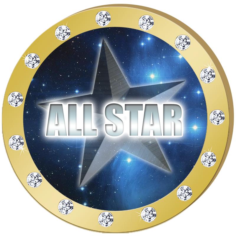 1.3"GOLD RHINESTONE INSERT PIN