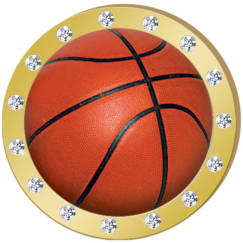 1.3"GOLD RHINESTONE INSERT PIN