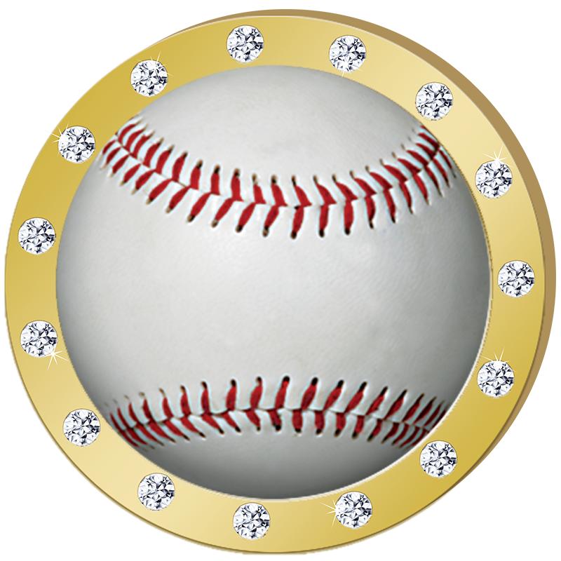 1.3"GOLD RHINESTONE INSERT PIN