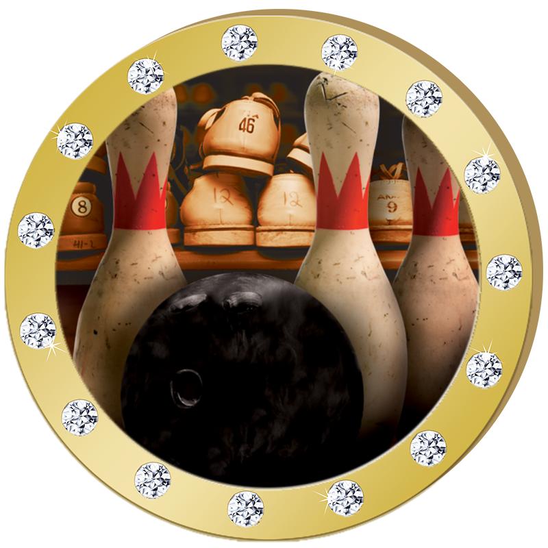 1.3"GOLD RHINESTONE INSERT PIN