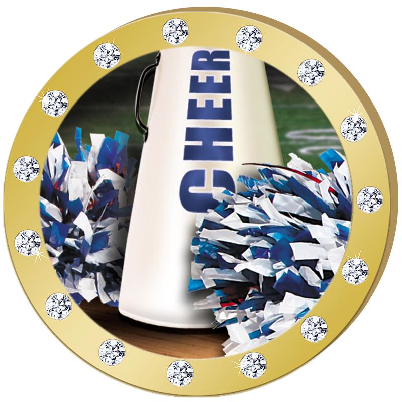 1.3"GOLD RHINESTONE INSERT PIN