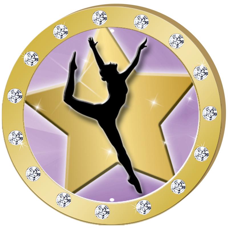 1.3"GOLD RHINESTONE INSERT PIN