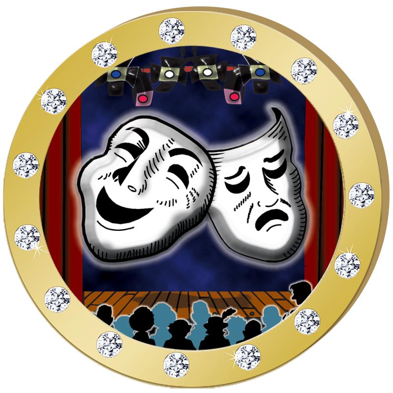 1.3"GOLD RHINESTONE INSERT PIN