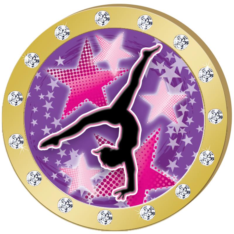 1.3"GOLD RHINESTONE INSERT PIN
