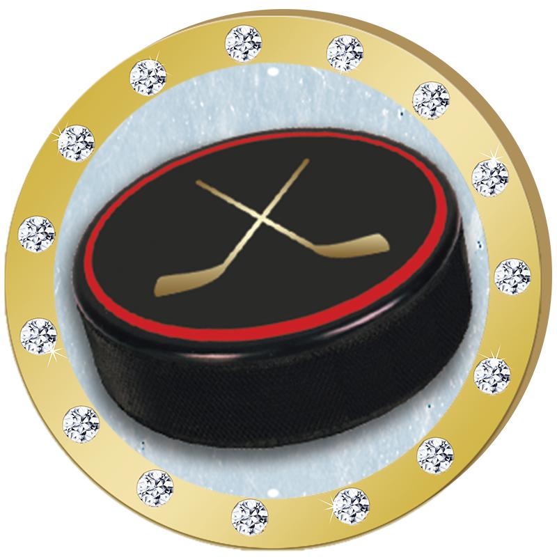 1.3"GOLD RHINESTONE INSERT PIN