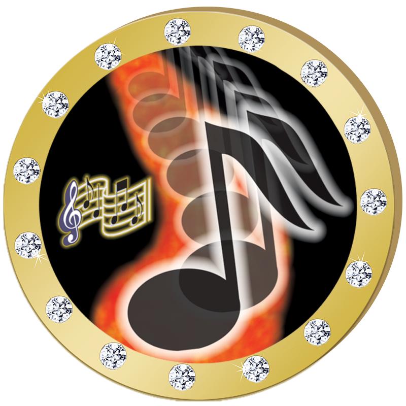 1.3"GOLD RHINESTONE INSERT PIN