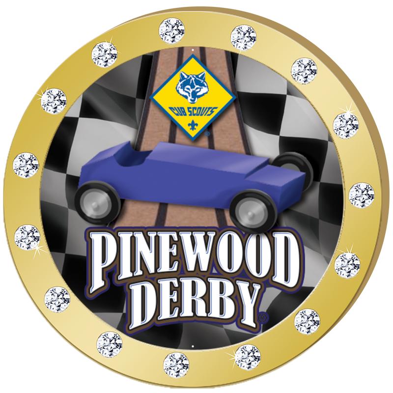 1.3"GOLD RHINESTONE INSERT PIN