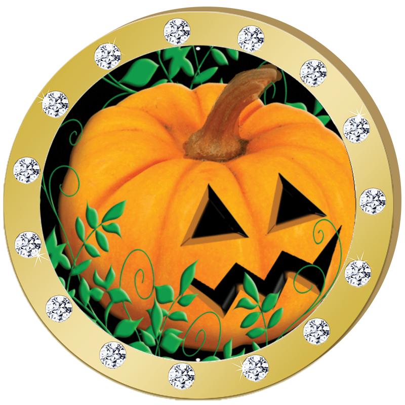 1.3"GOLD RHINESTONE INSERT PIN