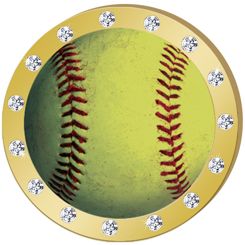 1.3"GOLD RHINESTONE INSERT PIN