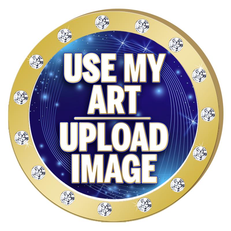 1.3"GOLD RHINESTONE INSERT PIN