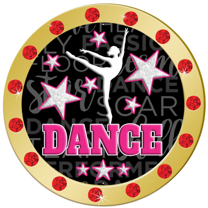 1.3" RED RHINESTONE INSERT PIN