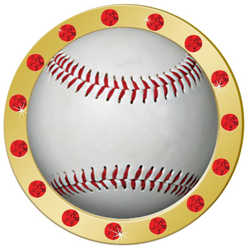 1.3" RED RHINESTONE INSERT PIN