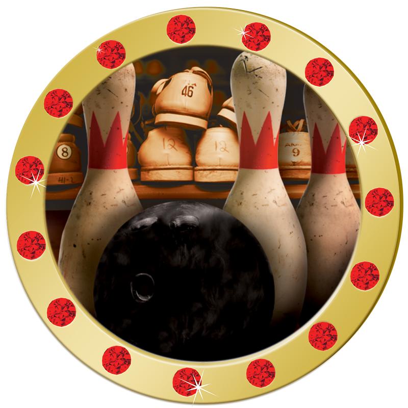 1.3" RED RHINESTONE INSERT PIN