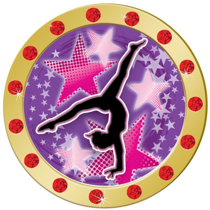 1.3" RED RHINESTONE INSERT PIN