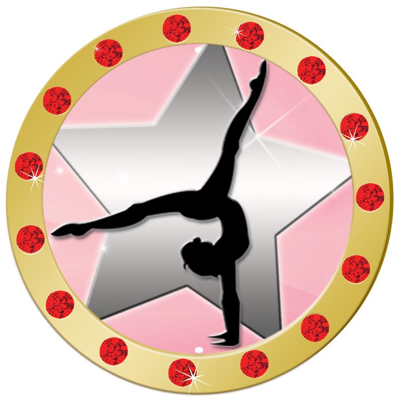 1.3" RED RHINESTONE INSERT PIN