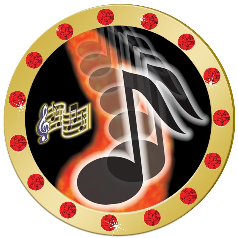 1.3" RED RHINESTONE INSERT PIN