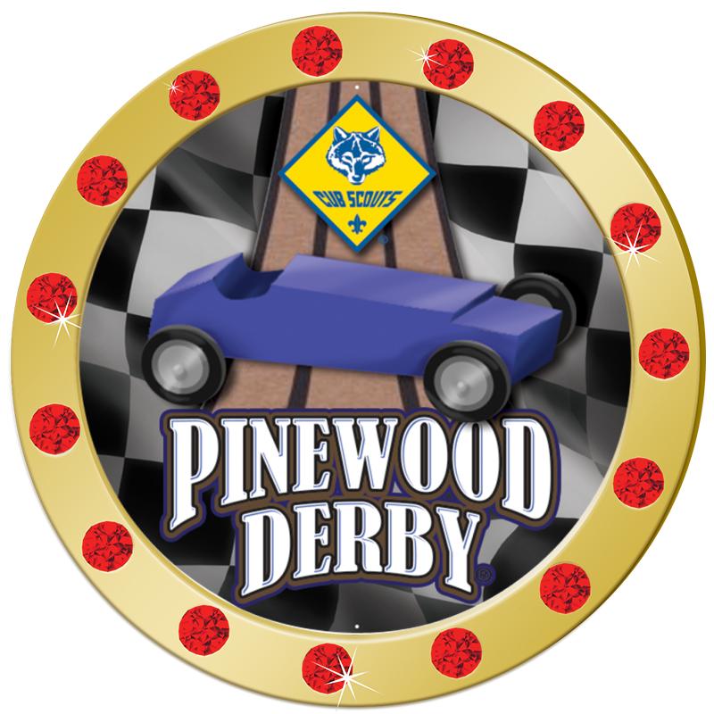 1.3" RED RHINESTONE INSERT PIN