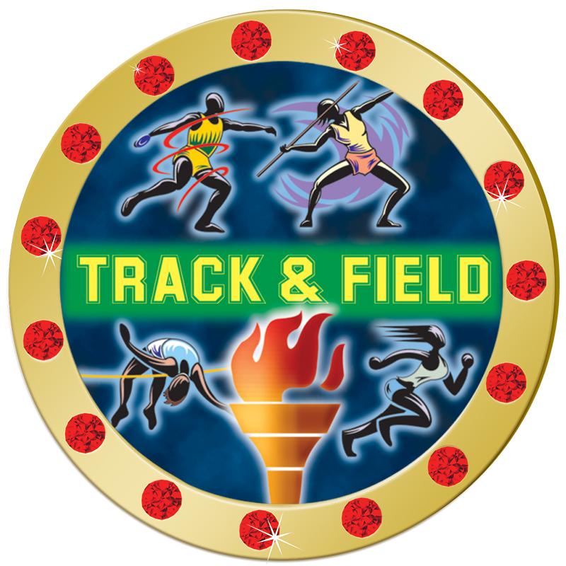 1.3" RED RHINESTONE INSERT PIN