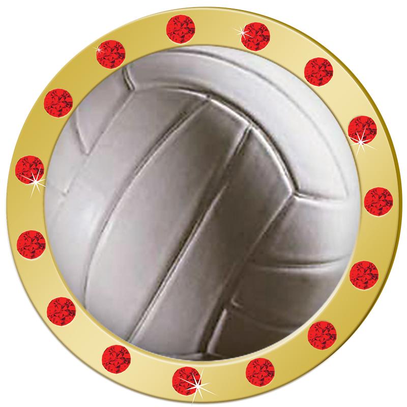 1.3" RED RHINESTONE INSERT PIN