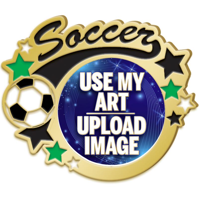 1.5" GOLD SOCCER INSERT PIN