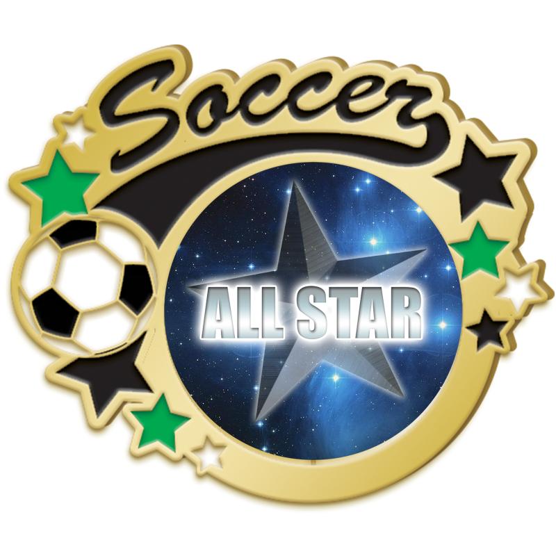 1.5" GOLD SOCCER INSERT PIN