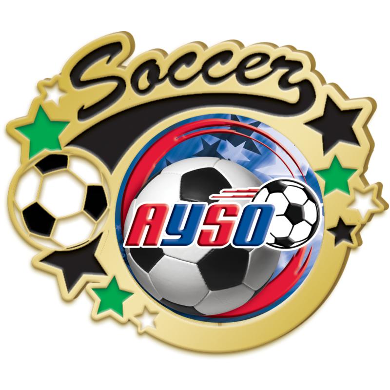 1.5" GOLD SOCCER INSERT PIN