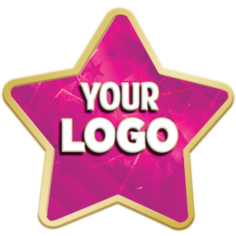 1"Wx1"H GOLD STAR INSERT PIN