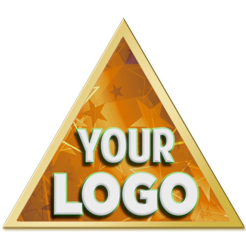 0.95" TRIANGLE INSERT PIN GOLD