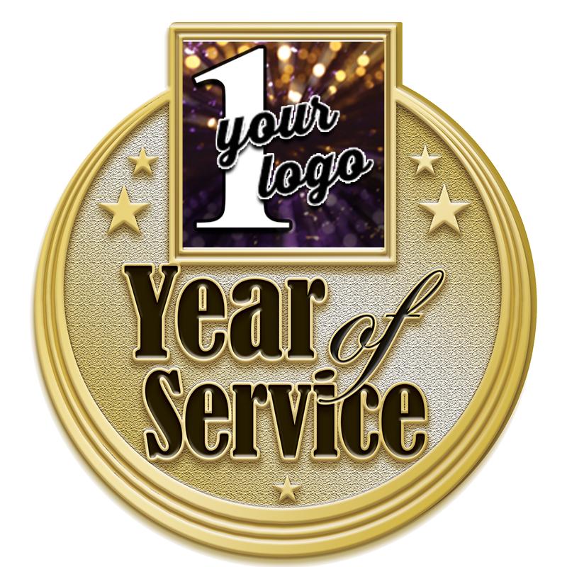 1.18"Wx1.25"H 1YR INS CUS PIN