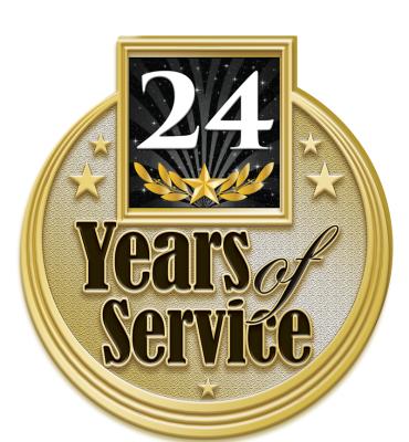 24 Years Service Insert Pin