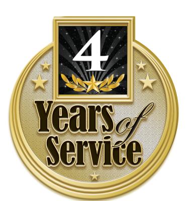 4 Years Service Insert Pin