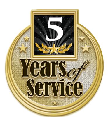 5 Years Service Insert Pin