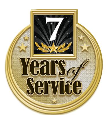 7 Years Service Insert Pin