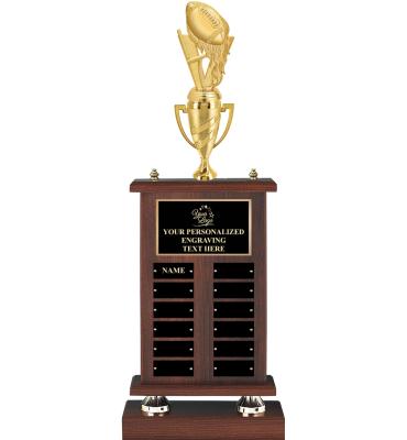 Fantasy Football Walnut Riser Perpetual Trophy