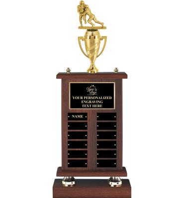 Fantasy Football Walnut Riser Perpetual Trophy