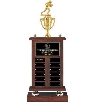 Fantasy Football Walnut Riser Perpetual Trophy