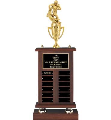Fantasy Football Walnut Riser Perpetual Trophy