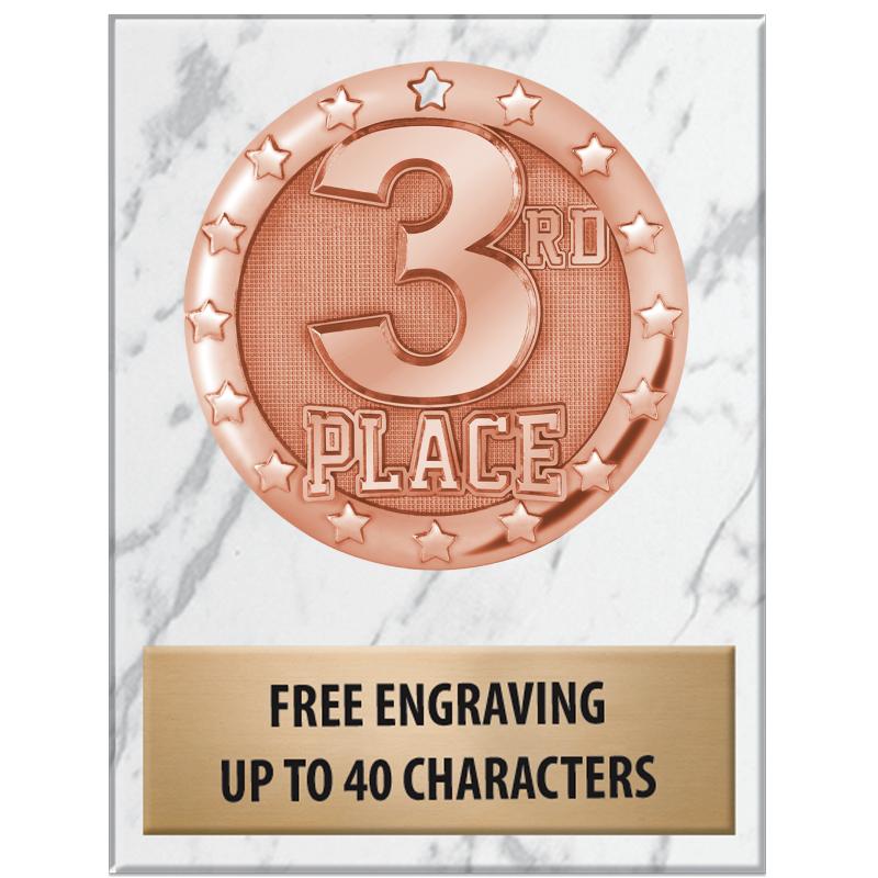 3x4"WHT MARBLE BLAZE PAPERWGHT