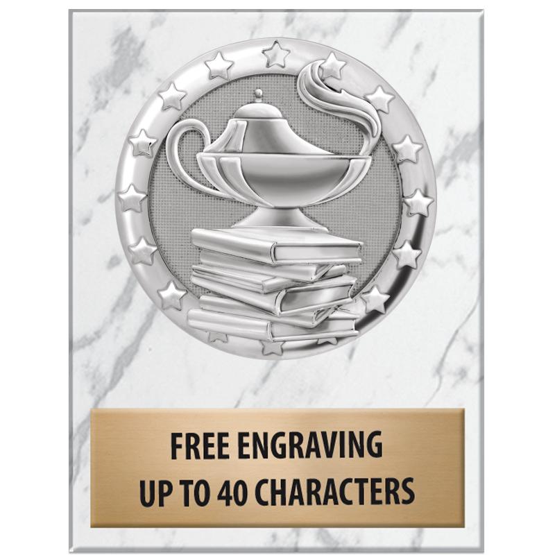 3x4"WHT MARBLE BLAZE PAPERWGHT