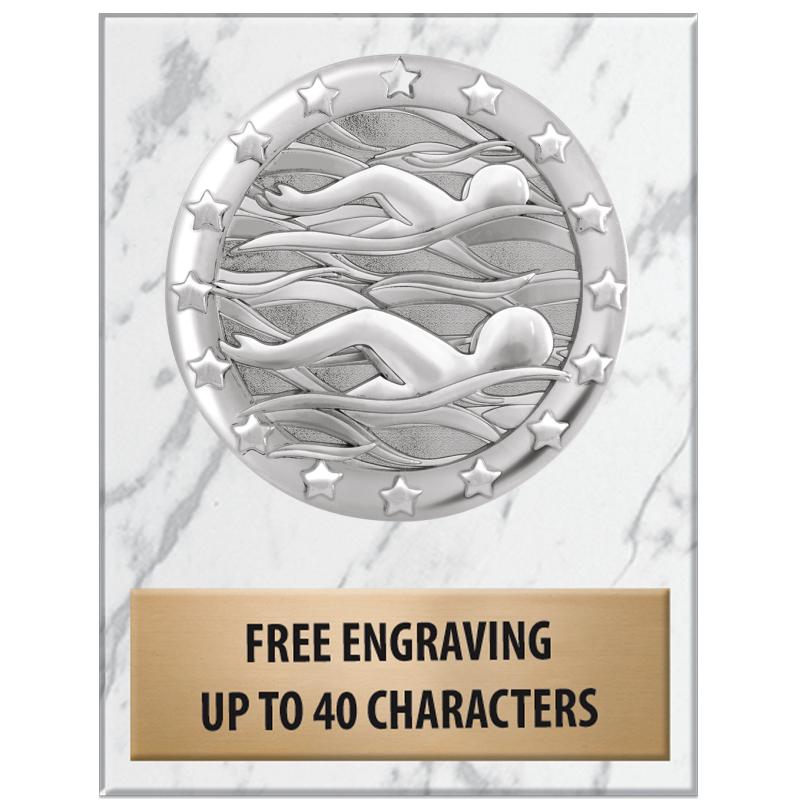 3x4"WHT MARBLE BLAZE PAPERWGHT